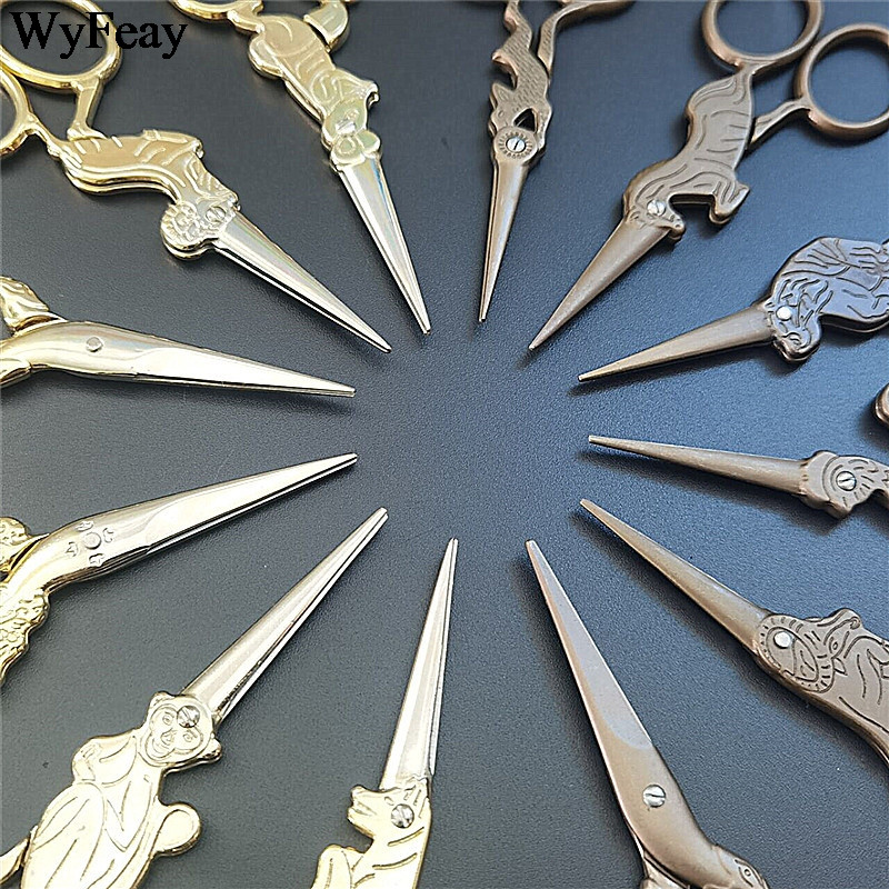 Zodiac Cross Stitch Retro Classic Vintage käärid Antiik peenõmblustikandid Zakka Tailor Kääridega niit Kangalõikur DIY