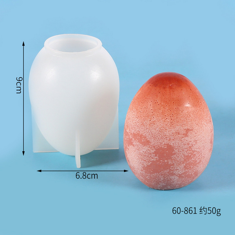 3D olu sveces silikona veidne DIY putas šokolādes kūka pelējuma amatniecības cepšanas rīks Lieldienu olu sveķu sveču veidne mājas dekorēšana