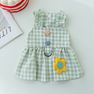 Κουτάβι λουλούδι καρό φούστα για κατοικίδια αναπνεύσιμο φόρεμα γάτα ζαρτιέρες φούστα για σκύλους Καλοκαιρινή φούστα Pomeranian Princess Ρούχα για κατοικίδια