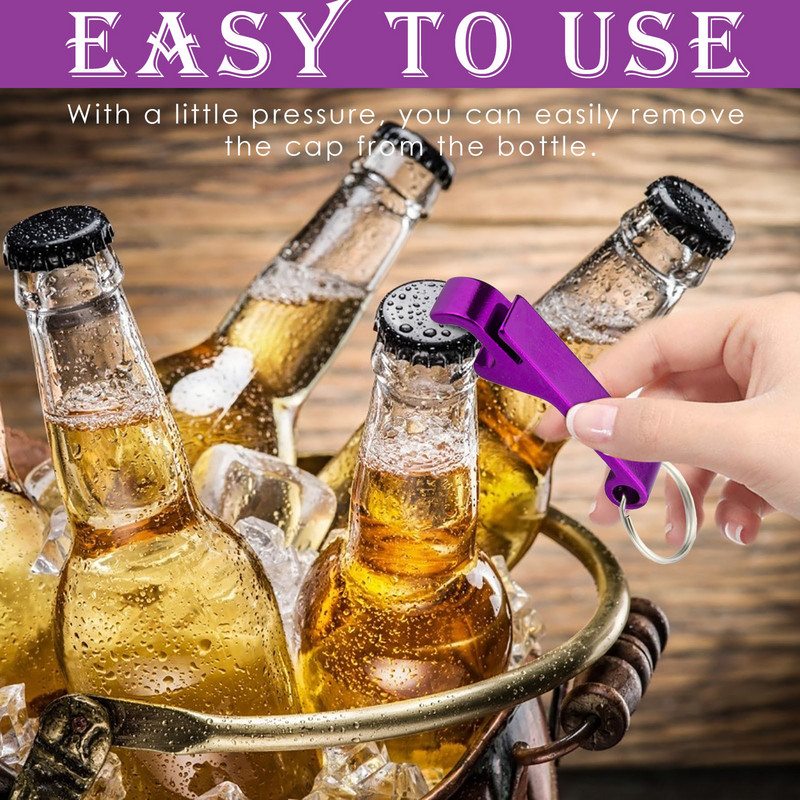 Nešiojamas raktų pakabukas alaus butelių stiklainių atidarytuvas Mini raktų pakabukas alaus butelių atidarytuvas Daugiafunkcis virtuvės vyno atidarytuvas