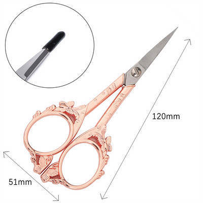 Nerūsējošā tērauda retro šķēres auduma griezējs izšūšanas šķēres drēbju diegu šķēres rokdarbu krustdūriena šūšanas šķērēm