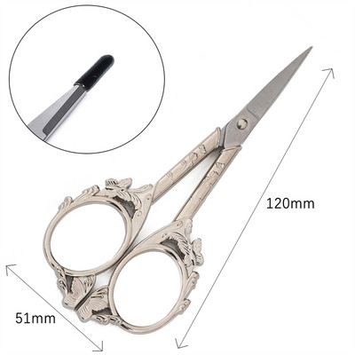 Nerūsējošā tērauda retro šķēres auduma griezējs izšūšanas šķēres drēbju diegu šķēres rokdarbu krustdūriena šūšanas šķērēm