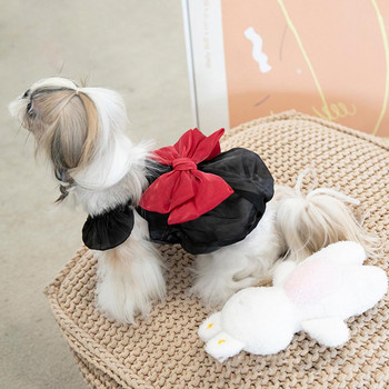 Φούστα για κατοικίδια Ρούχα για σκύλους Cupcake Φούστα με διχτυωτό υφή Μεταξένια άκρη με παπιγιόν Καλοκαιρινό γατάκι Ρούχα για ρούχα εξωτερικού χώρου για σκύλους Ρούχα για κατοικίδια