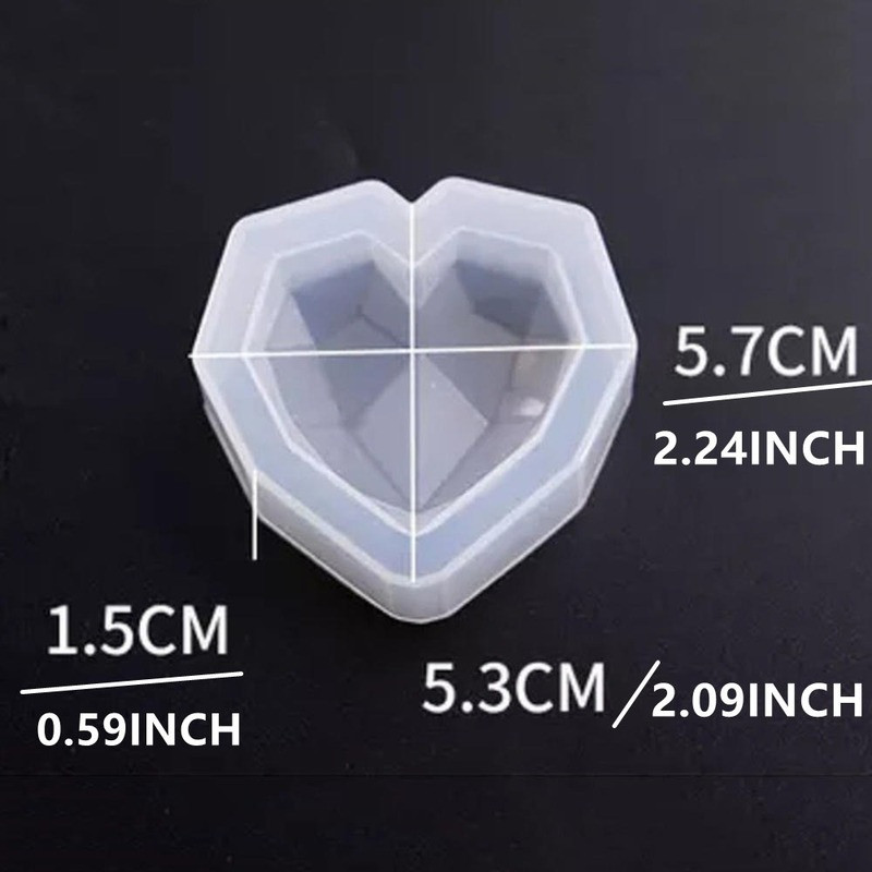 3D deimantinės muilo formelės Meilės širdies formos žvakės silikoninės formos Torto dekoravimas šokoladinis sausainis Blynai kepimo įrankis Deserto forma