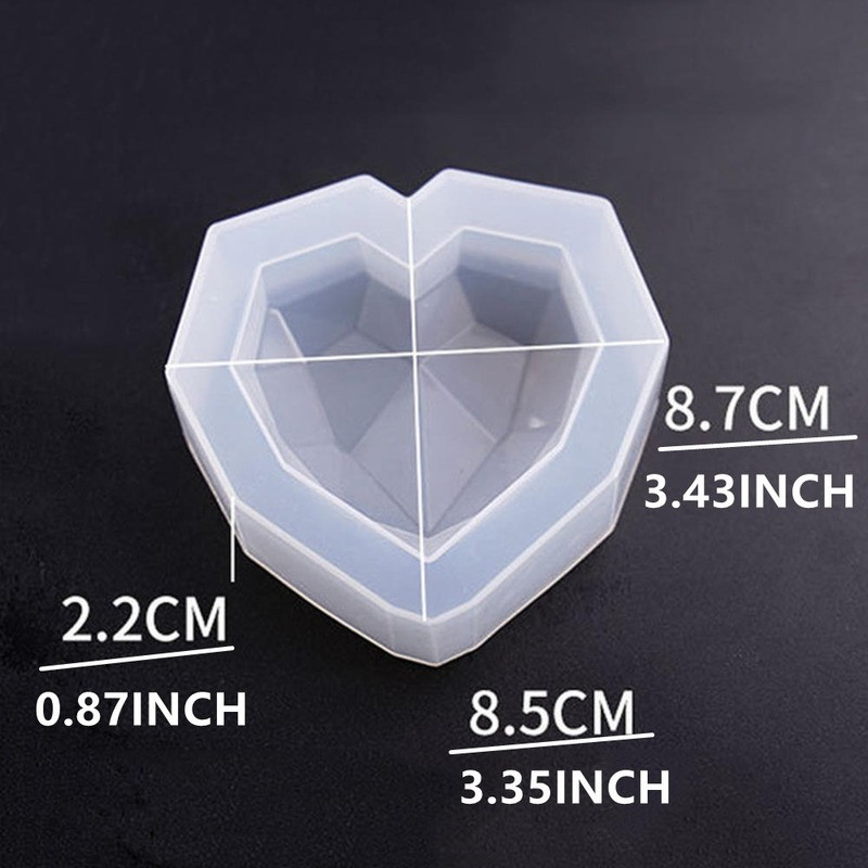 3D deimantinės muilo formelės Meilės širdies formos žvakės silikoninės formos Torto dekoravimas šokoladinis sausainis Blynai kepimo įrankis Deserto forma