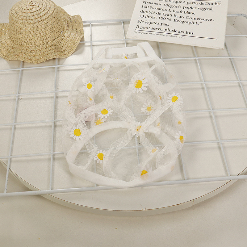 Kevad-suvi kutsikakoera värske õõnsa seelikuga kassi lilleline kleit Väike ja keskmine koera vest seelik lemmiklooma riided