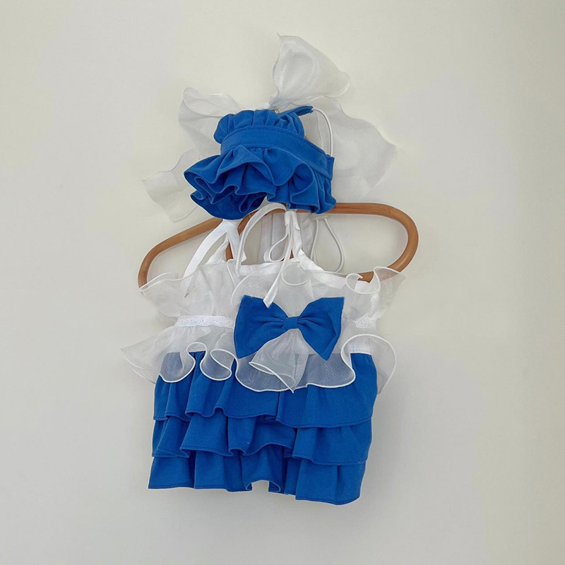 Mājdzīvnieku suņiem Apģērbi Svārki Vasaras Mājdzīvnieku Suņi Zila Kleita Kūka Svārki Kucēns Maziem Vidējiem Suņiem Franču buldogs Čivava Tedijs Bišons