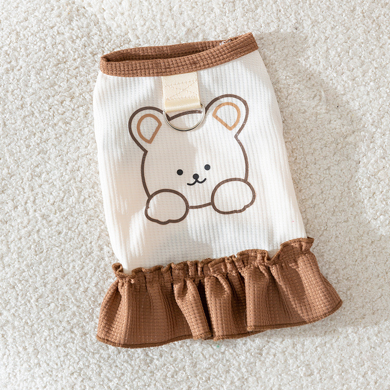 Armas karu veojõupaar, kostüüm kutsika vest Kaisukleit Lemmiklooma suvekleit kui karu plisseeritud seelik Multifilm koerariided