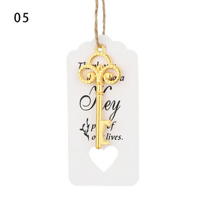 Favor Supplies Virtuvės įrankių aksesuarai Vintažinis raktas butelių atidarytuvas Alaus atidarytuvas Vestuvių dekoras Vyno raktų pakabukas Suvenyras