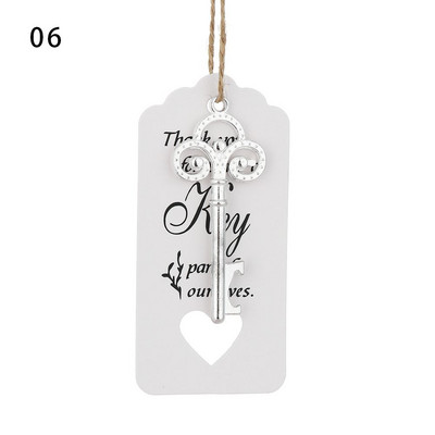 Favor Supplies Virtuvės įrankių aksesuarai Vintažinis raktas butelių atidarytuvas Alaus atidarytuvas Vestuvių dekoras Vyno raktų pakabukas Suvenyras