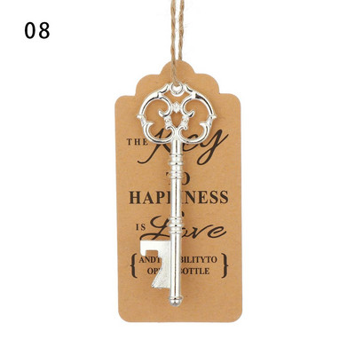 Favor Supplies Virtuvės įrankių aksesuarai Vintažinis raktas butelių atidarytuvas Alaus atidarytuvas Vestuvių dekoras Vyno raktų pakabukas Suvenyras