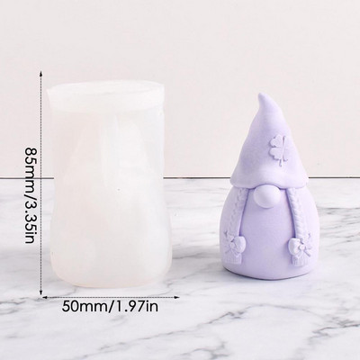 Valentīndienas rūķi veidnes DIY Lieldienu sveces silikons 3D zviedru Tomte sveču veidne Svētā Patrika dienas dekors sveču veidošanas veidne