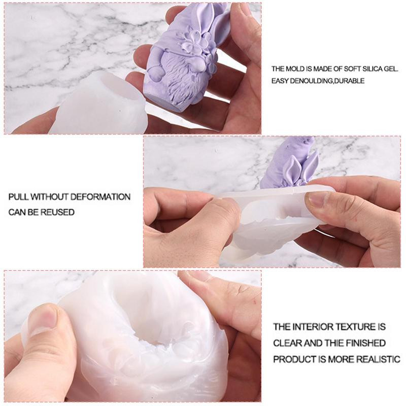 Valentīndienas rūķi veidnes DIY Lieldienu sveces silikons 3D zviedru Tomte sveču veidne Svētā Patrika dienas dekors sveču veidošanas veidne