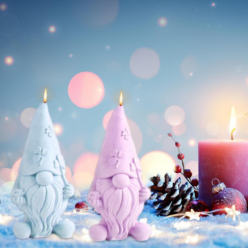 Valentīndienas rūķi veidnes DIY Lieldienu sveces silikons 3D zviedru Tomte sveču veidne Svētā Patrika dienas dekors sveču veidošanas veidne