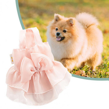 Pet Princess Dress Dog Bowknot Wear Dress Мека, удобна, привличаща вниманието Pet Puppy Pet Supplies