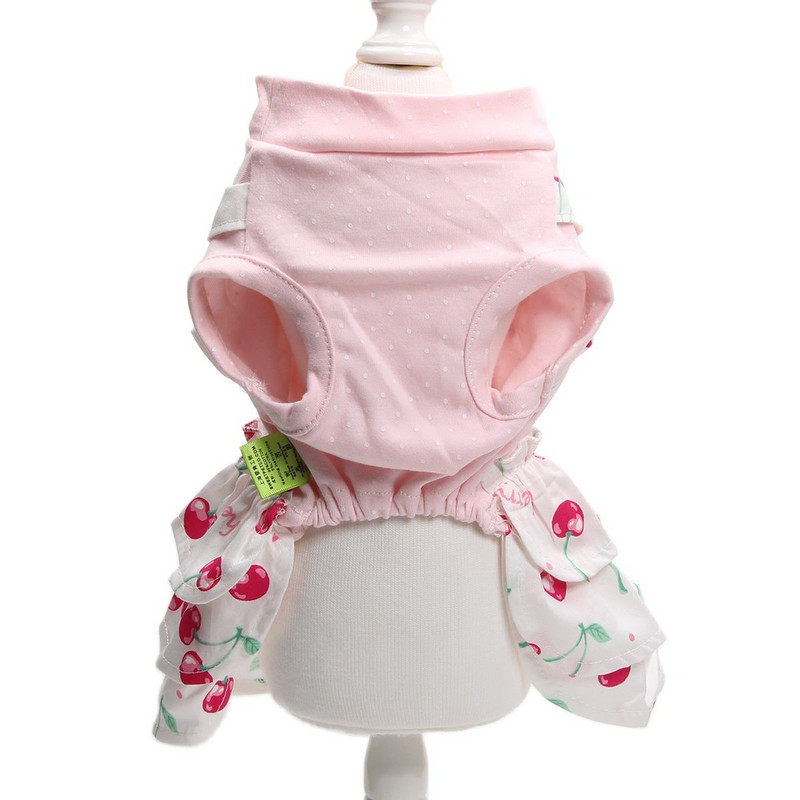 Princeses suns kaķu kleita, ķirši un bantītes, mājdzīvnieku kucēna pasaku svārki pavasara/vasaras apģērbi