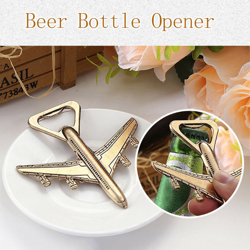 Lennukipudeliavaja Antiikne lennukikujuline sulam õllepudeliavaja majapidamises vajalikud tarbeesemed pulmakingituspidu köögiavajad