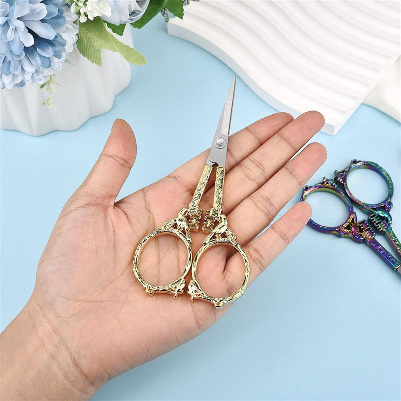 Retro armsad rätsepa käärid Vintage väikesed käärid õmblemiseks Ristpistes tikandid käärid isetegemise kangas Käsitöö