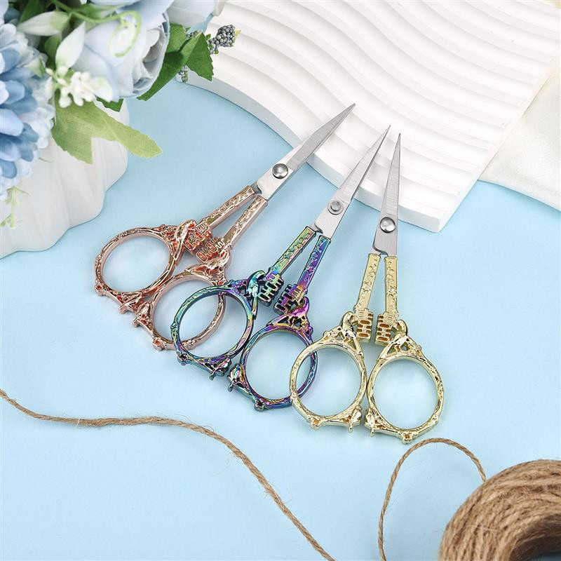 Retro armsad rätsepa käärid Vintage väikesed käärid õmblemiseks Ristpistes tikandid käärid isetegemise kangas Käsitöö