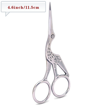 Crane Mutes Šķēres Krustdūriens Antīks Vintage Izšūšana Retro Šūšana Šķērveida Makšķerēšana Nerūsējošā tērauda diegu griešanas šķēres