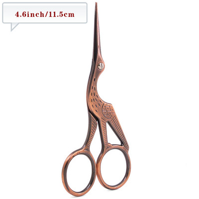 Crane Mutes Šķēres Krustdūriens Antīks Vintage Izšūšana Retro Šūšana Šķērveida Makšķerēšana Nerūsējošā tērauda diegu griešanas šķēres