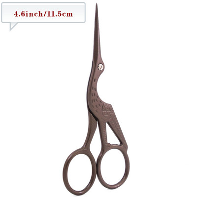 Crane Mutes Šķēres Krustdūriens Antīks Vintage Izšūšana Retro Šūšana Šķērveida Makšķerēšana Nerūsējošā tērauda diegu griešanas šķēres