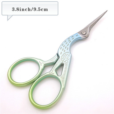 Crane Mutes Šķēres Krustdūriens Antīks Vintage Izšūšana Retro Šūšana Šķērveida Makšķerēšana Nerūsējošā tērauda diegu griešanas šķēres