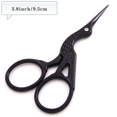 Crane Mutes Šķēres Krustdūriens Antīks Vintage Izšūšana Retro Šūšana Šķērveida Makšķerēšana Nerūsējošā tērauda diegu griešanas šķēres