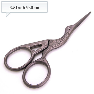 Crane Mutes Šķēres Krustdūriens Antīks Vintage Izšūšana Retro Šūšana Šķērveida Makšķerēšana Nerūsējošā tērauda diegu griešanas šķēres