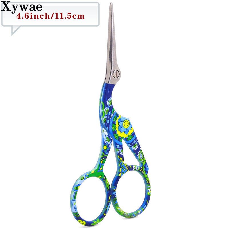 Crane Mutes Šķēres Krustdūriens Antīks Vintage Izšūšana Retro Šūšana Šķērveida Makšķerēšana Nerūsējošā tērauda diegu griešanas šķēres