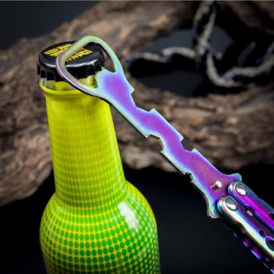 1 buc Cutter Practică Antrenament Fluture Cuțit Deschizător de sticle Instrument de styling Pliabil Fluture Deschidetor de sticle de bere Bucătărie de acasă