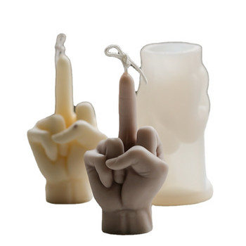 Χειροποίητο καλούπι κεριών σιλικόνης μεσαίου δακτύλου 3D Χειροποίητο Diy Finger Candle Γύψινο ρητίνη Χειροτεχνία κατασκευής καλουπιών Καλούπι για γιορτινό πάρτι