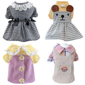 Rudens suņu kleita maziem un vidējiem suņiem Pavasara Rudens Luksusa Pērļu Mājas Suņu Apģērbi Jauki Taurītes Dizains Čivavas Maltas Jorkas svārki