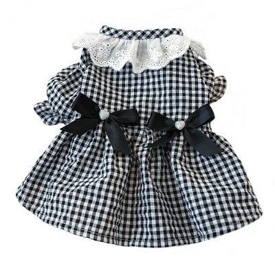 Rudens suņu kleita maziem un vidējiem suņiem Pavasara Rudens Luksusa Pērļu Mājas Suņu Apģērbi Jauki Taurītes Dizains Čivavas Maltas Jorkas svārki