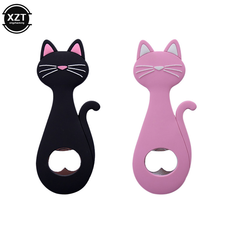 Magnētiskais ledusskapja pudeļu attaisāmais multfilmas alus pudeļu attaisāmais Cute Cat Formas Ledusskapis Dekorācijas Ledusskapja Magnēti Alus Atvērēji