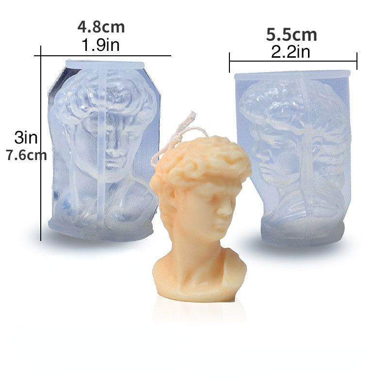 Nordic David Silikona sveču veidne Body Art ģipša sveķu pelējuma šokolādes ledus kubiņu cepšanas veidņu sveču izgatavošanas piederumi mājas dekorēšanai