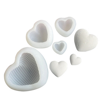 3D решетка сърце Силиконови форми за свещи за Направи си сам ръчно изработени ароматни восъчни сапуни Мус Chocalete Форма за торта Декорация на дома Табела Занаяти