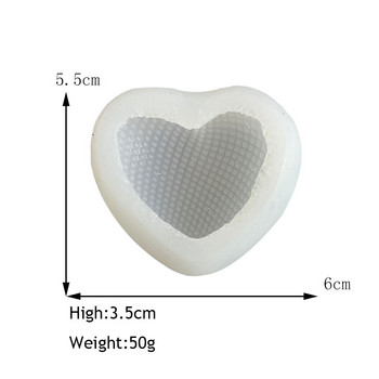 Καλούπια κεριών σιλικόνης 3D Grid Heart για DIY Χειροποίητα Aromath Wax Soaps Μους Φόρμα σοκολάτας για κέικ Χειροτεχνίες για διακόσμηση σπιτιού