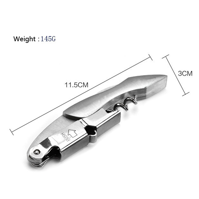 Daudzfunkcionāls vīna pudeļu attaisāmais virtuves instrumenti Alus attaisāmie koka rokturi Profesionāls sarkanvīna attaisāmais pārnēsājams skrūvējams korķviļķis