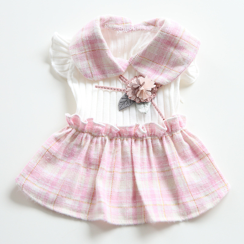 Uus koera kassi kleit seelik lemmiklooma kutsika särk Kevad/suveri riided 5 suurust 2 värvi