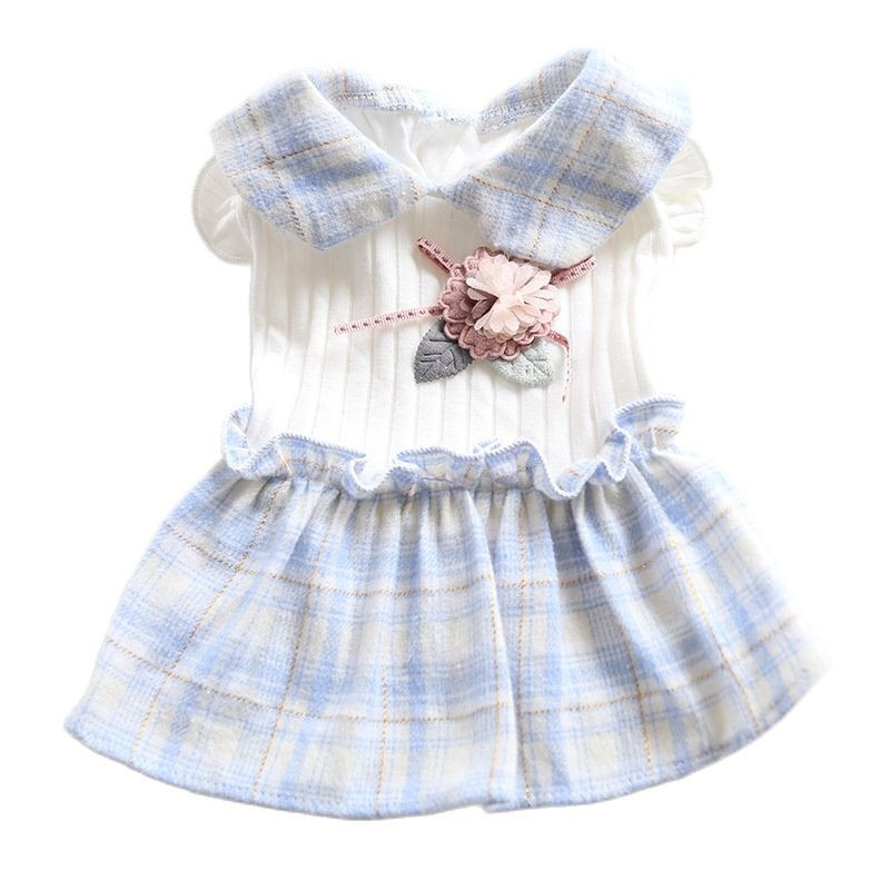 Uus koera kassi kleit seelik lemmiklooma kutsika särk Kevad/suveri riided 5 suurust 2 värvi