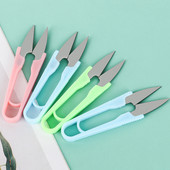 1/3 gab. U-veida šūšanas šķēres dzijas griešanai šķērveida diegu šķēres krustdūriena bīdāmās izšūšanas šķēres auduma DIY amatniecībai