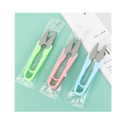 1/3 gab. U-veida šūšanas šķēres dzijas griešanai šķērveida diegu šķēres krustdūriena bīdāmās izšūšanas šķēres auduma DIY amatniecībai