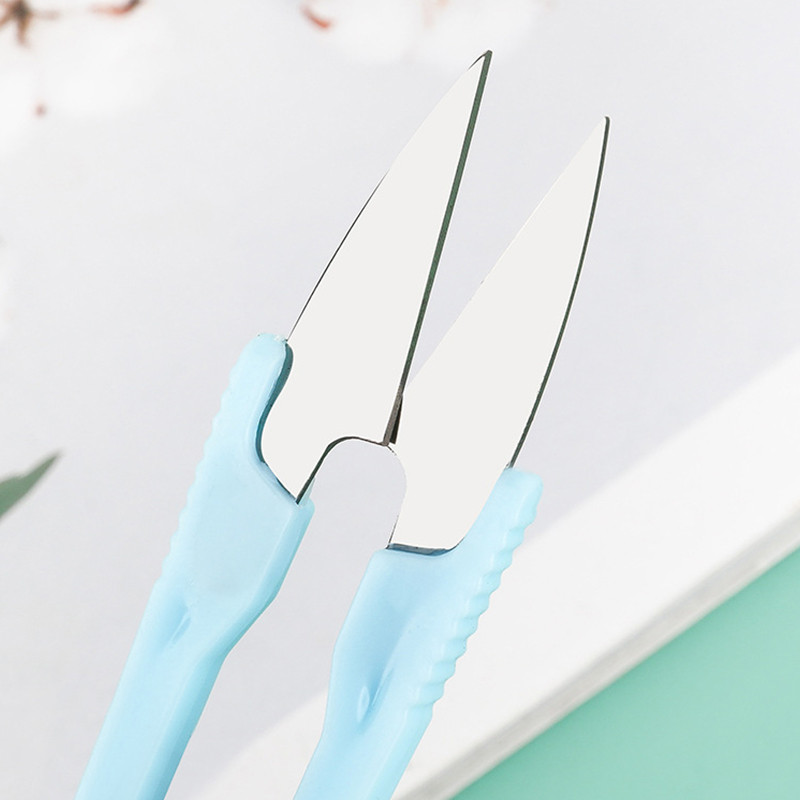 1/3 gab. U-veida šūšanas šķēres dzijas griešanai šķērveida diegu šķēres krustdūriena bīdāmās izšūšanas šķēres auduma DIY amatniecībai