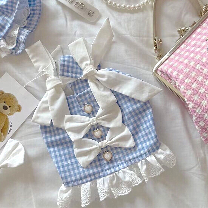 Loka mājdzīvnieku svārki Rotaļu krekls, nevis lācis Vasaras apģērbi Kucēnu kleita Mode Suņu apģērbi Mājdzīvnieku piederumi