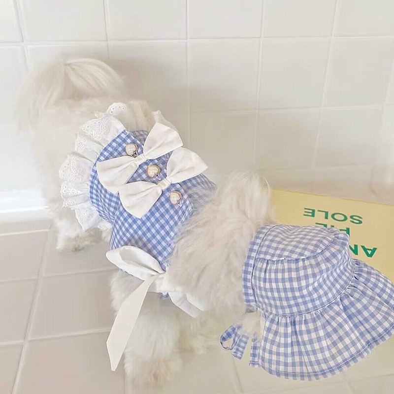 Loka mājdzīvnieku svārki Rotaļu krekls, nevis lācis Vasaras apģērbi Kucēnu kleita Mode Suņu apģērbi Mājdzīvnieku piederumi