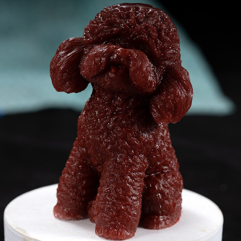 3D rotaļu suņa galvas svece, silikona veidne. Jauns pūdelis, ģipša sveķu ziepju izgatavošanas piederumi ar rokām gatavotu sveču izgatavošanas veidņu komplekts