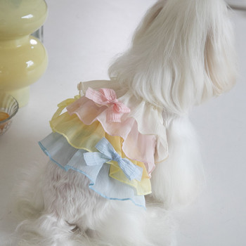 Forever Pet Town Rainbow Chiffon Cake Layered Dog φούστα Pet Cat Dog Teddy φούστα Ιαπωνική Κορεάτικη μόδα Ρούχα κατοικίδιων για κουτάβι Φόρεμα