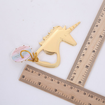 1 gab Smieklīgs dizains vienradža formas alus pudele, atvērta suvenīri, sakausējuma kāzu dāvana viesiem pudeļu attaisāmā dāvana dzimšanas dienas ballītei