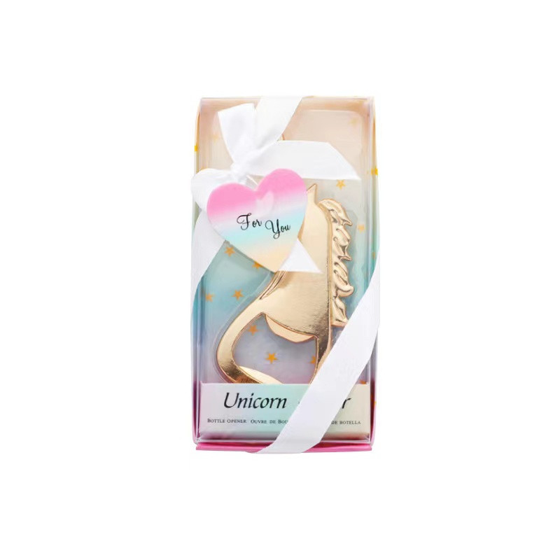 1 gab Smieklīgs dizains vienradža formas alus pudele, atvērta suvenīri, sakausējuma kāzu dāvana viesiem pudeļu attaisāmā dāvana dzimšanas dienas ballītei